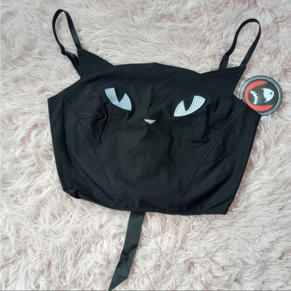 SOLD RARE Dolls Kill x Emily the Strange Plus Size She’s a Mystery Corset Top - Picture 6 of 12